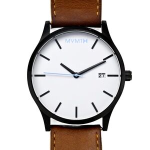 MVMT Classic Men's Wrist Watch White Dial Date 45mm